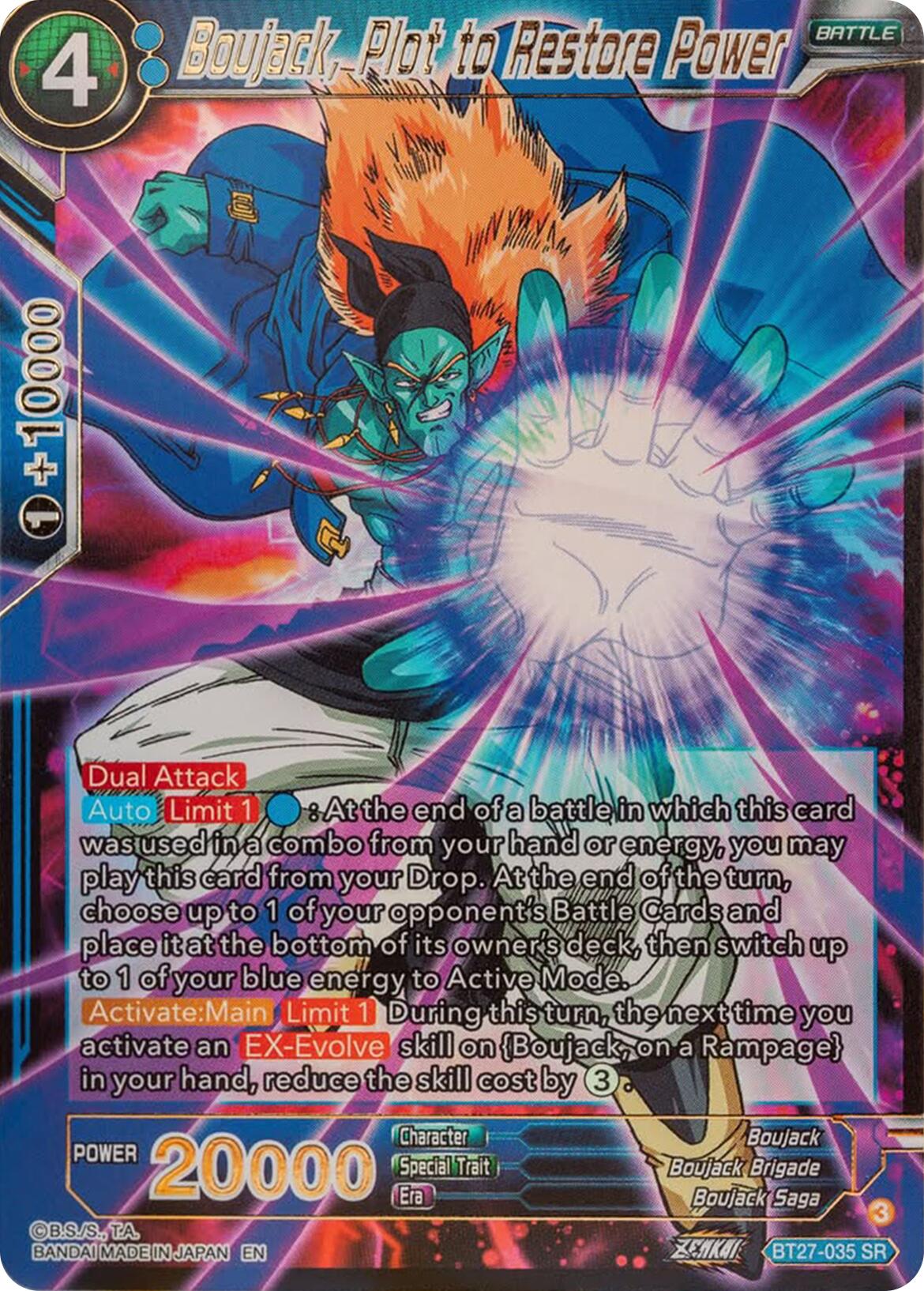Boujack, Plot to Restore Power (BT27-035) [History of Z] | The Time Vault CA