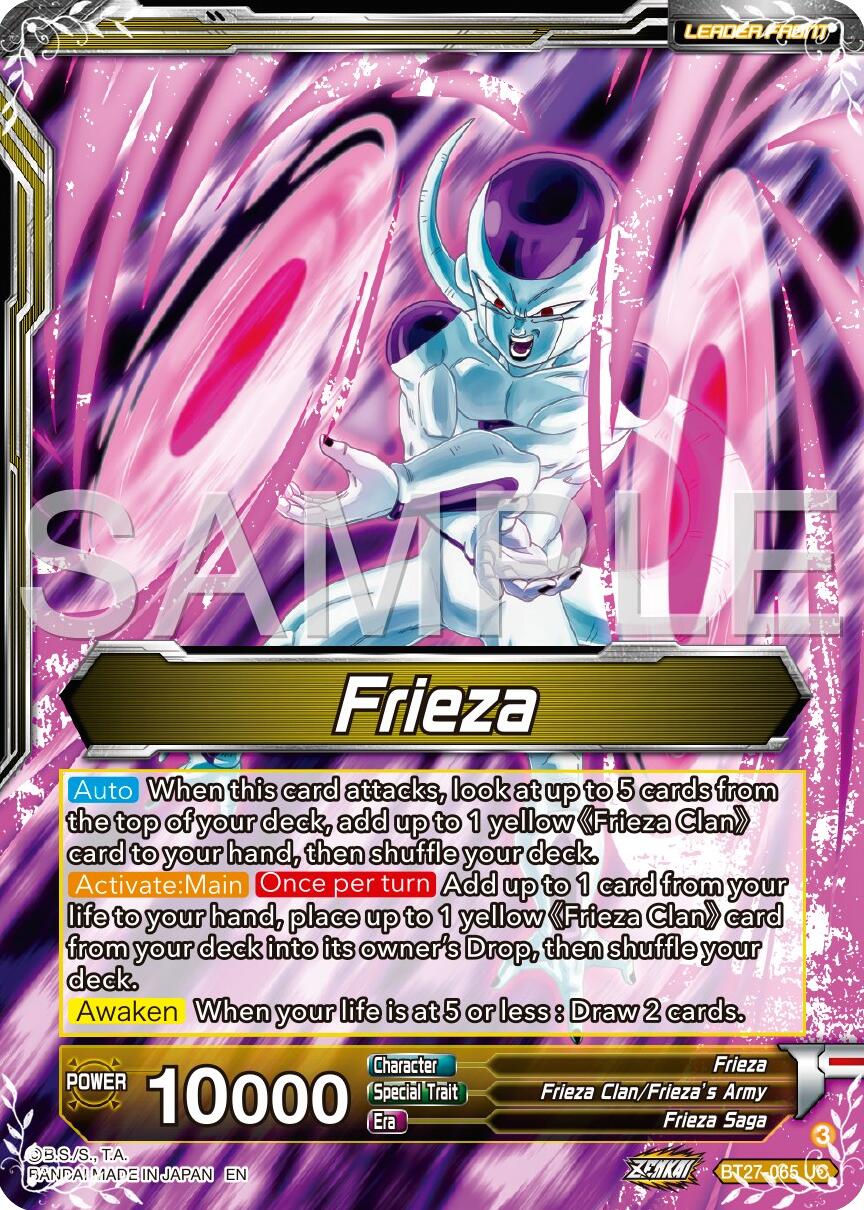 Frieza // Golden Frieza, Shining Pride (BT27-065) [History of Z] | The Time Vault CA