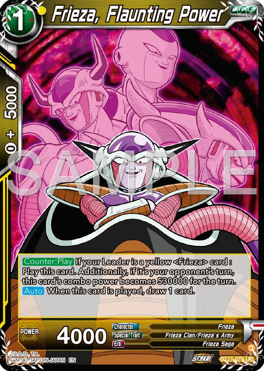 Frieza, Flaunting Power (BT27-079) [History of Z] | The Time Vault CA