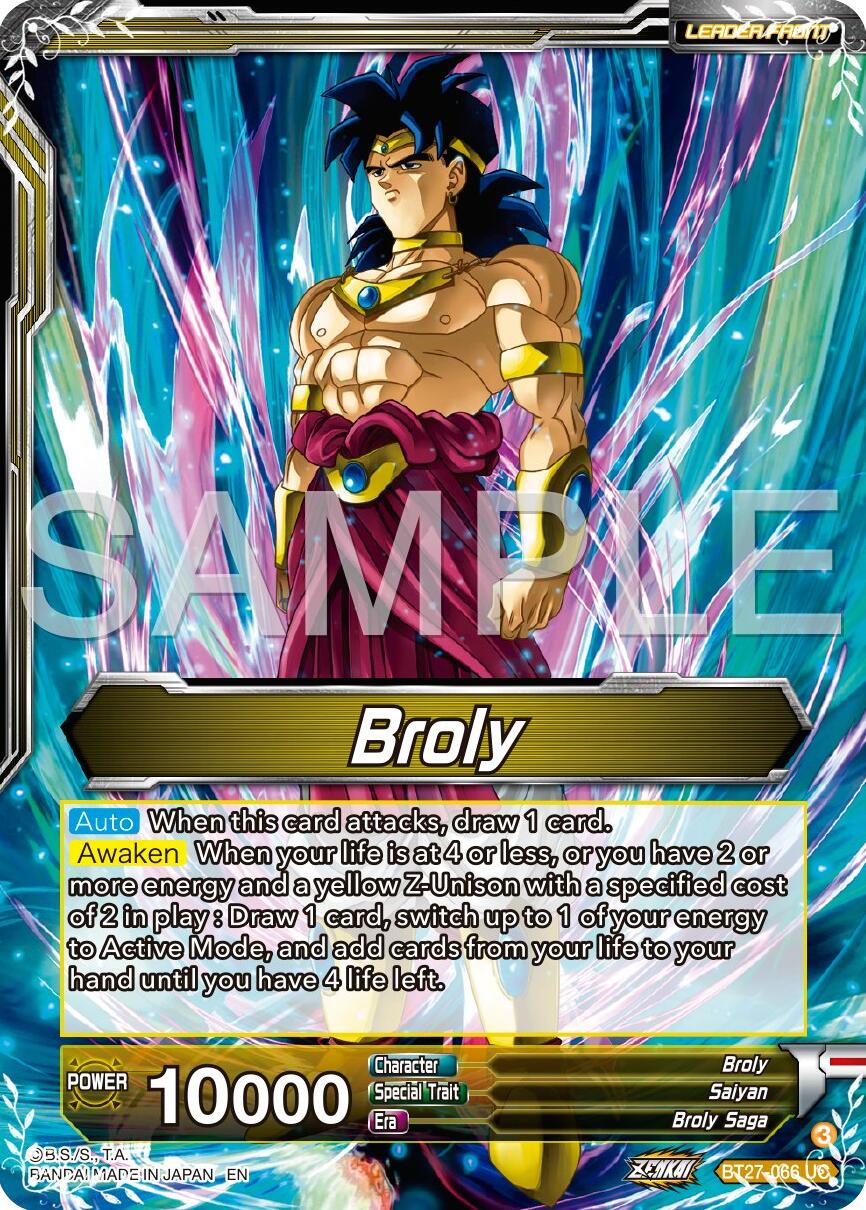 Broly // SS Broly, Big Action (BT27-066) [History of Z] | The Time Vault CA