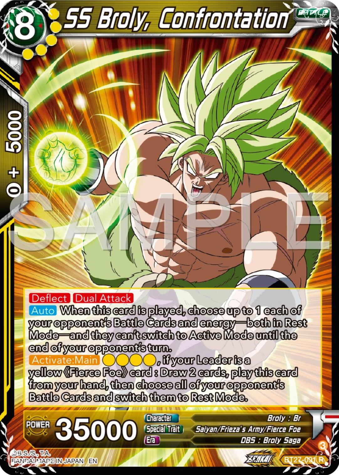 SS Broly, Confrontation (BT27-091) [History of Z] | The Time Vault CA