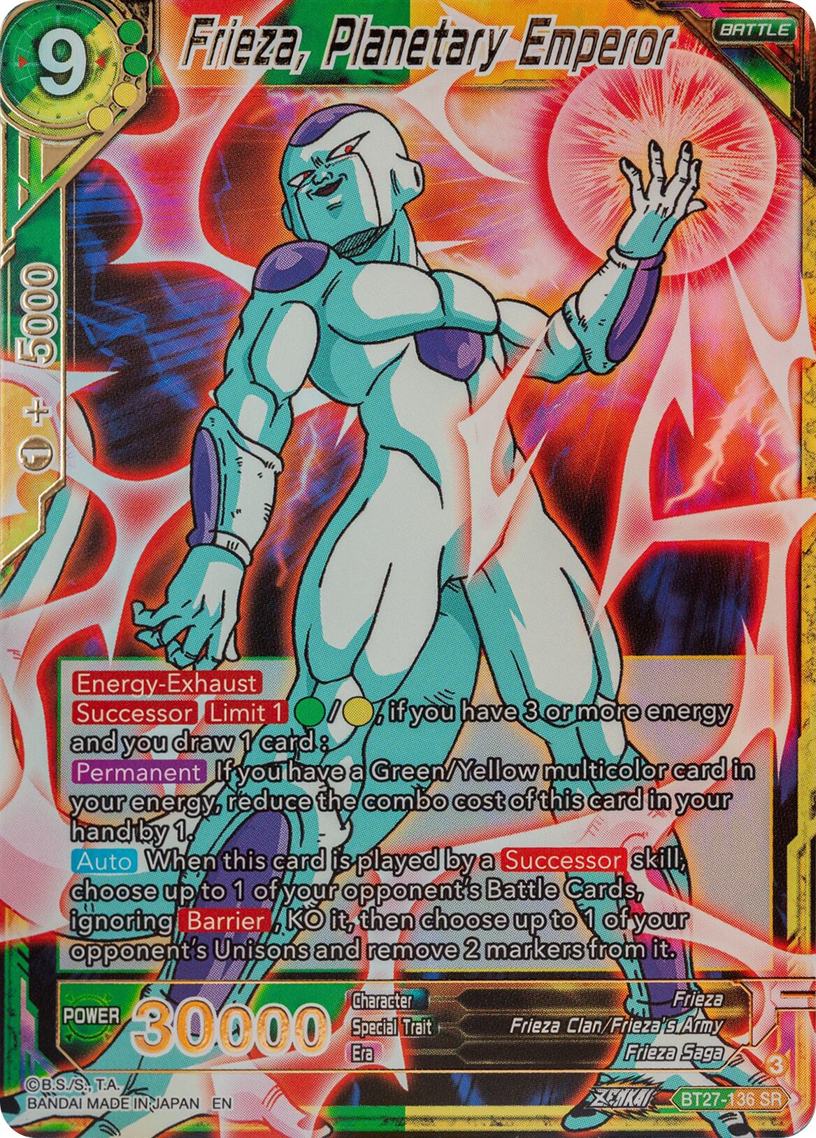 Frieza, Planetary Emperor (BT27-136) [History of Z] | The Time Vault CA