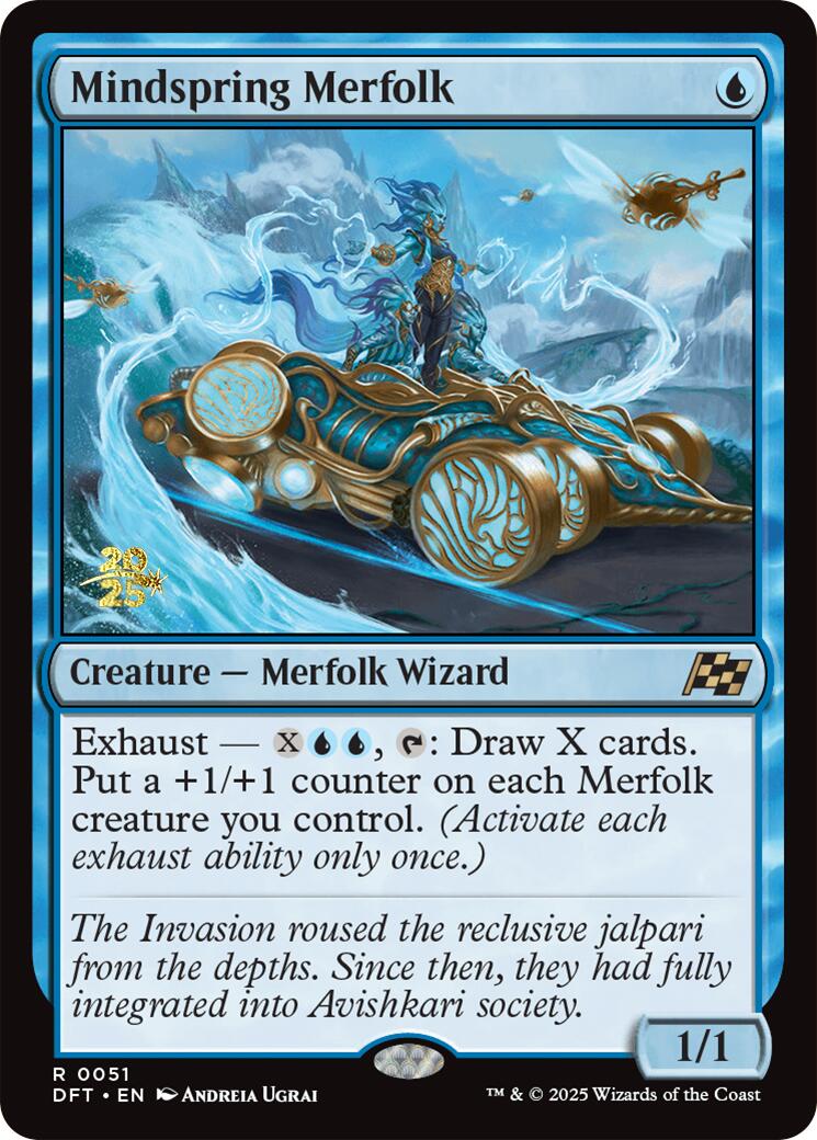 Mindspring Merfolk [Aetherdrift Prerelease Promos] | The Time Vault CA