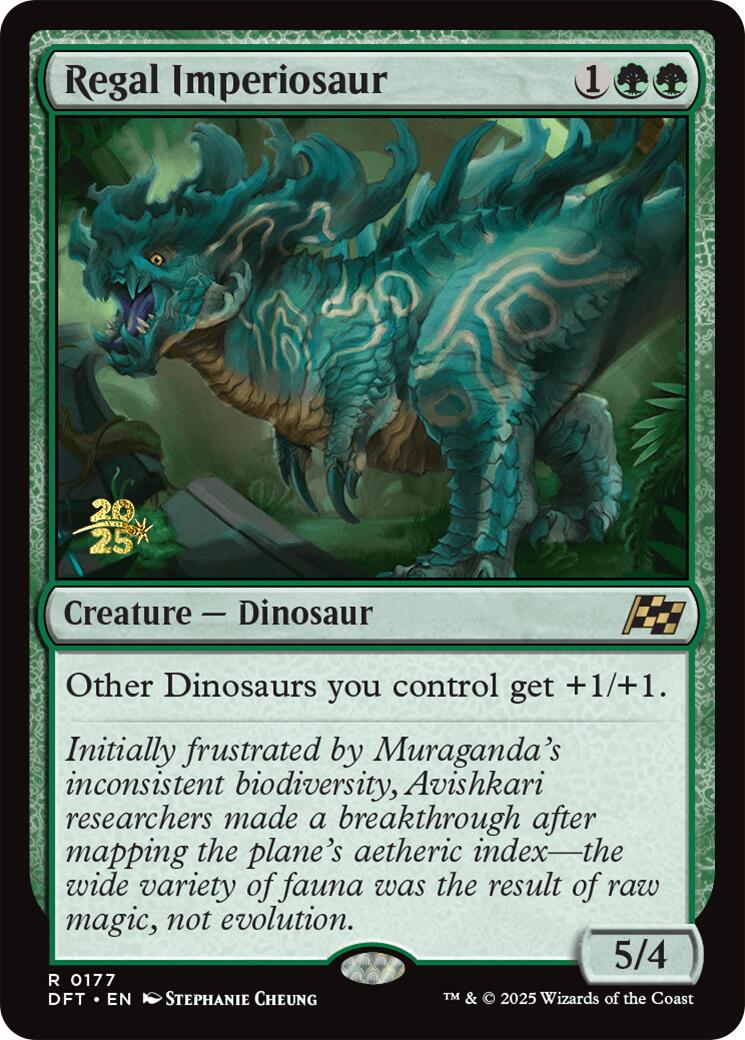 Regal Imperiosaur [Aetherdrift Prerelease Promos] | The Time Vault CA