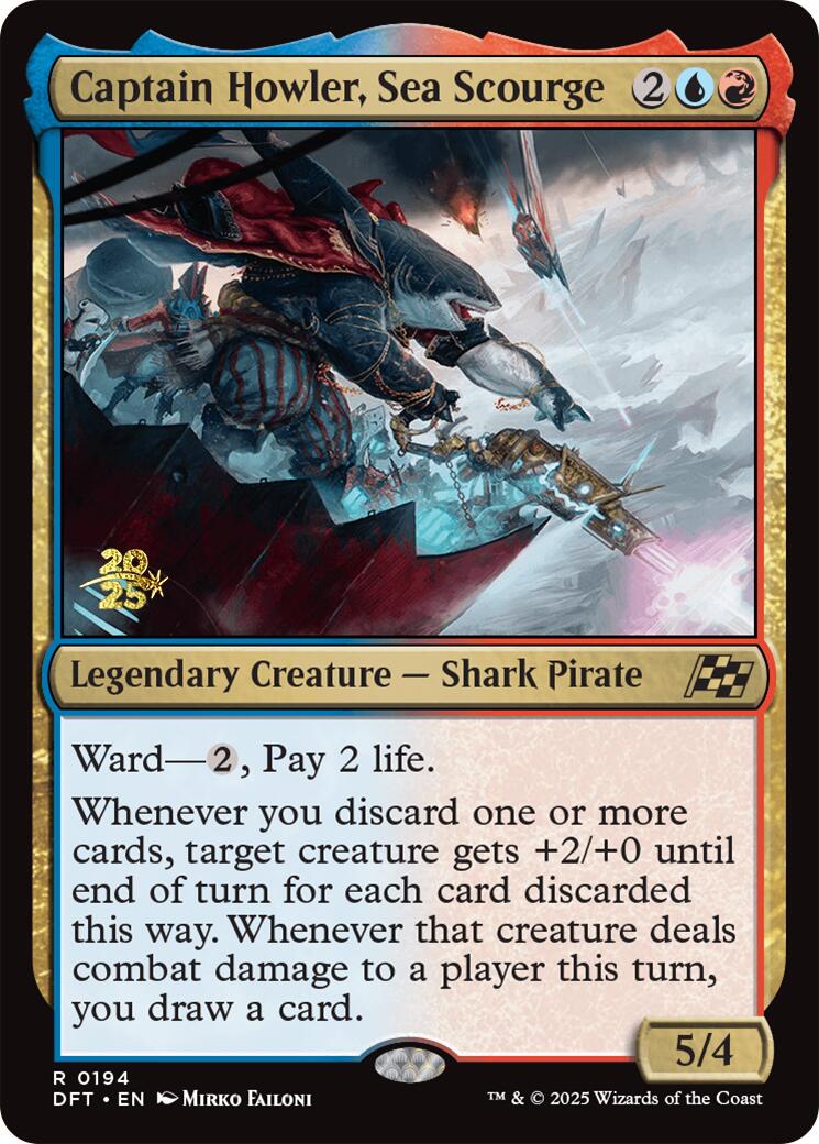 Captain Howler, Sea Scourge [Aetherdrift Prerelease Promos] | The Time Vault CA