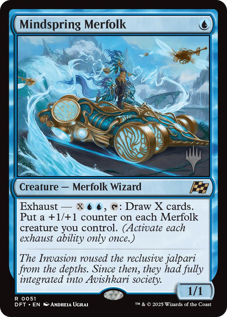 Mindspring Merfolk [Aetherdrift Promos] | The Time Vault CA