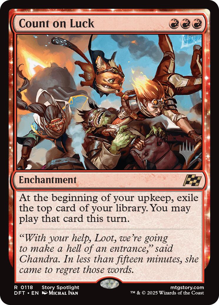 Count on Luck (Promo Pack) [Aetherdrift Promos] | The Time Vault CA