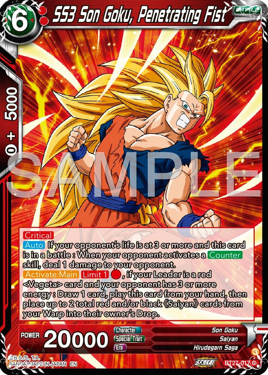 SS3 Son Goku, Penetrating Fist (BT27-017) [History of Z] | The Time Vault CA