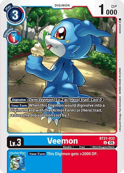Veemon [BT21-032] [World Convergence] | The Time Vault CA
