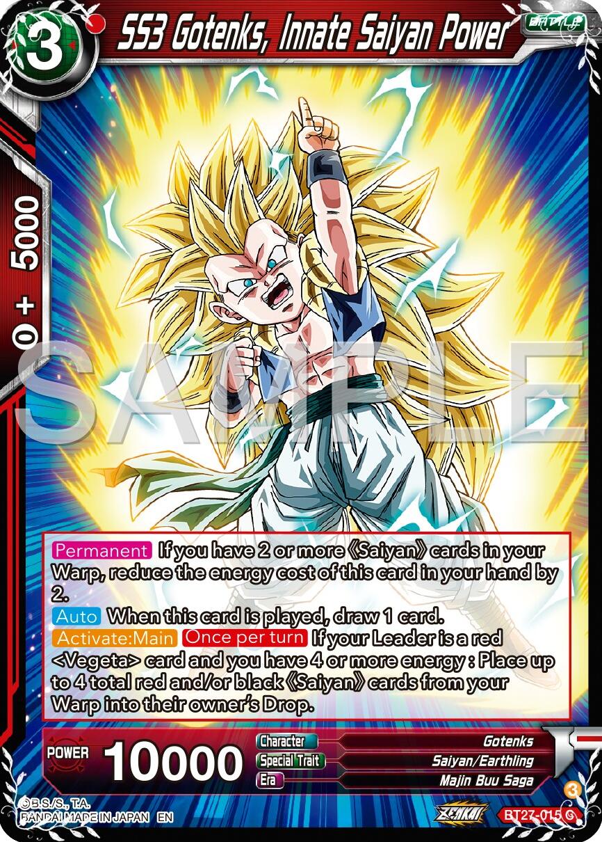 SS3 Gotenks, Innate Saiyan Power (BT27-015) [History of Z] | The Time Vault CA