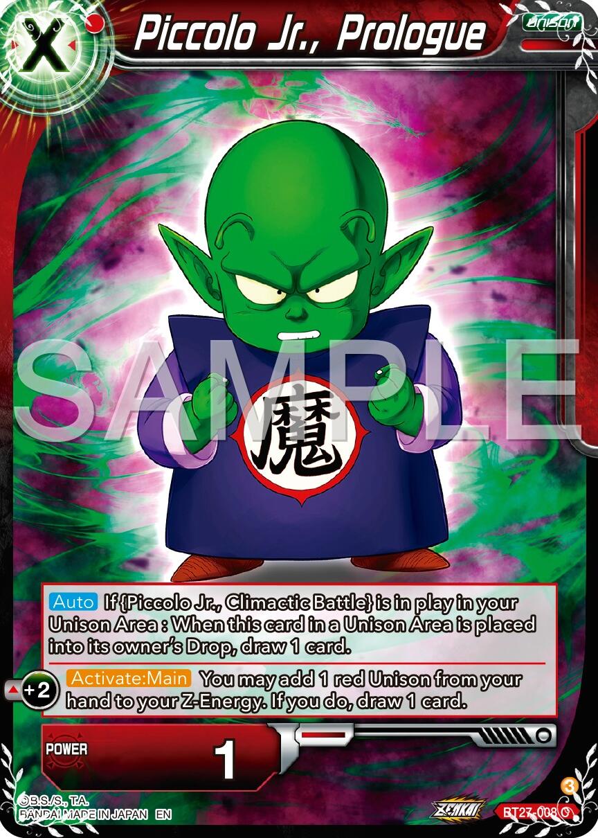 Piccolo Jr., Prologue (BT27-008) [History of Z] | The Time Vault CA