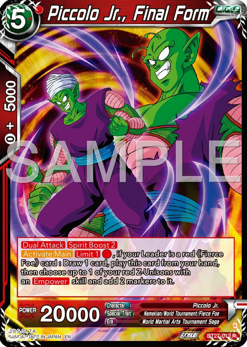 Piccolo Jr., Final Form (BT27-012) [History of Z] | The Time Vault CA