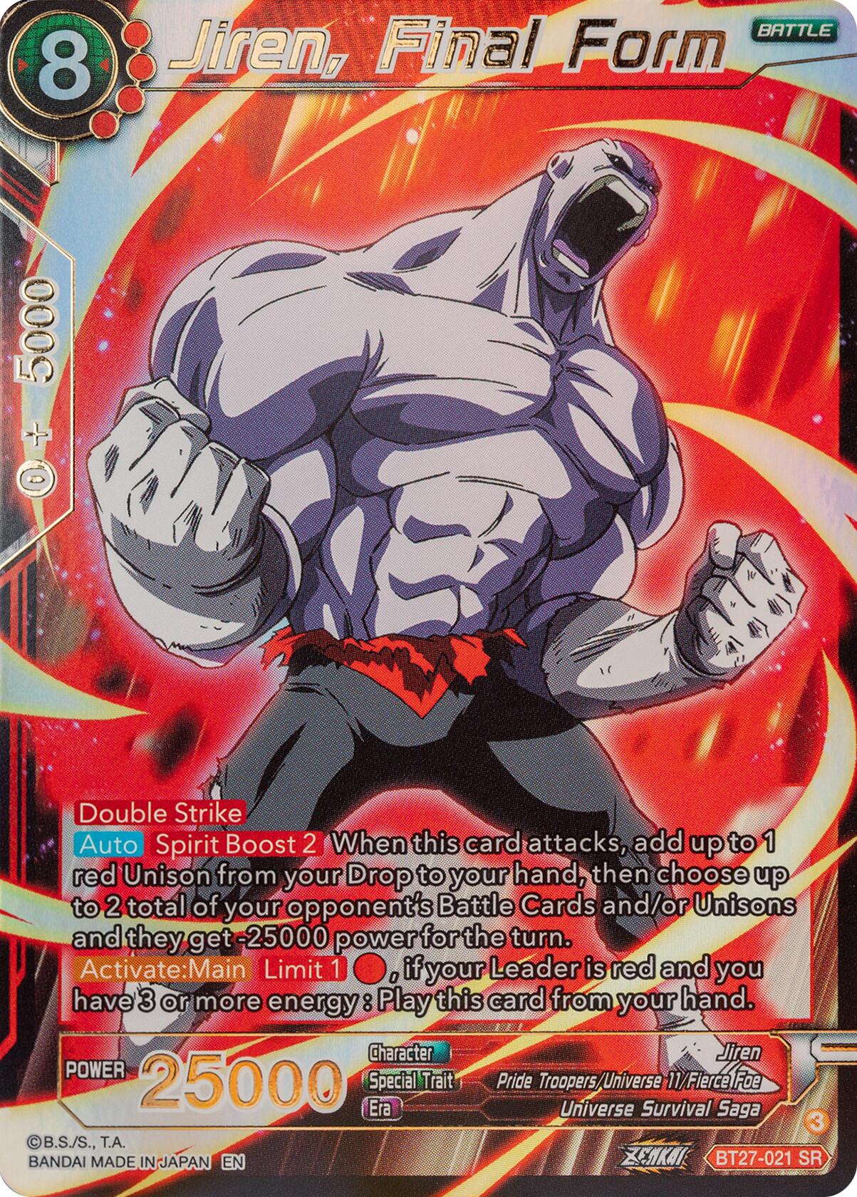 Jiren, Final Form (BT27-021) [History of Z] | The Time Vault CA