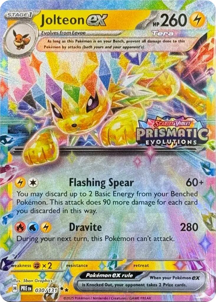 Jolteon ex (030/131) (Prismatic Evolutions Stamp) [Scarlet & Violet: Prismatic Evolutions] | The Time Vault CA