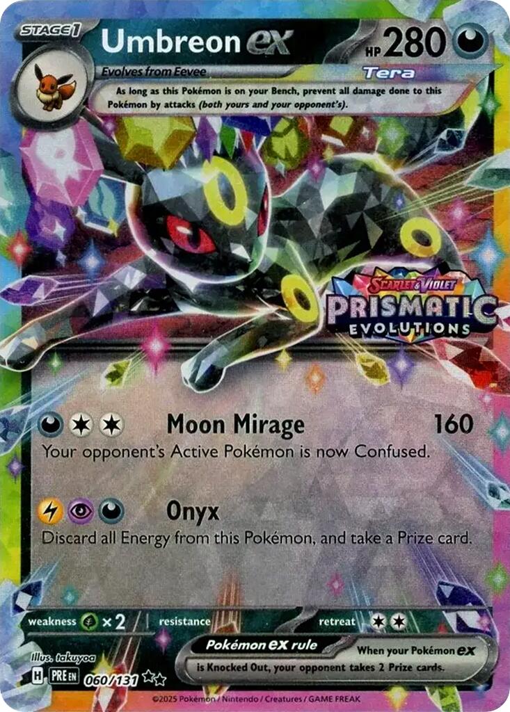 Umbreon ex (060/131) (Prismatic Evolutions Stamp) [Scarlet & Violet: Prismatic Evolutions] | The Time Vault CA