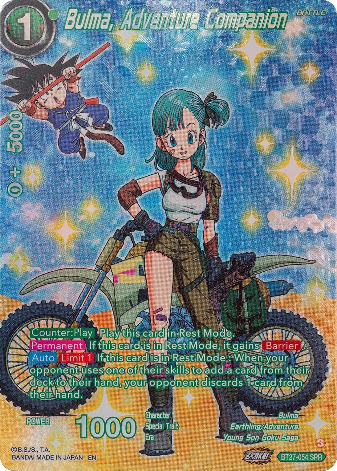 Bulma, Adventure Companion (SPR) (BT27-054) [History of Z] | The Time Vault CA