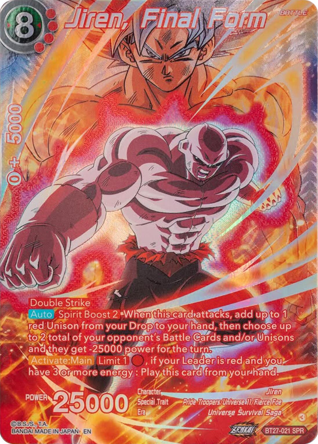 Jiren, Final Form (SPR) (BT27-021) [History of Z] | The Time Vault CA