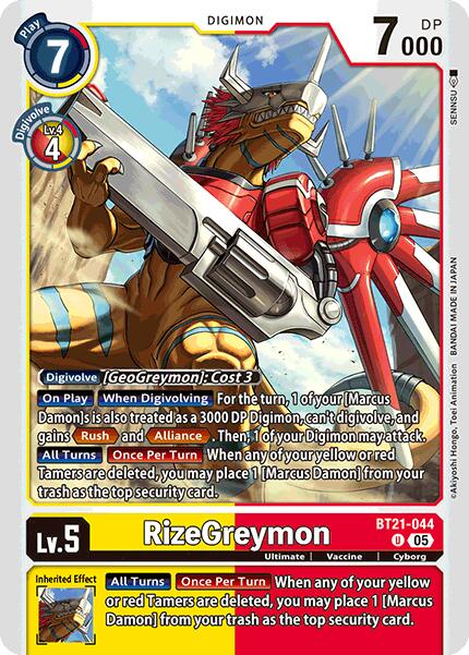 RizeGreymon [BT21-044] [World Convergence] | The Time Vault CA