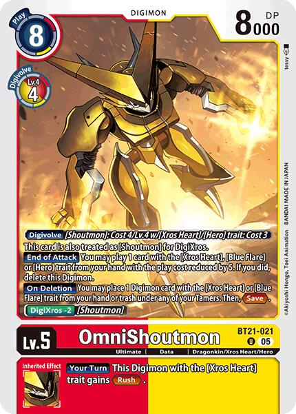 OmniShoutmon [BT21-021] [World Convergence] | The Time Vault CA