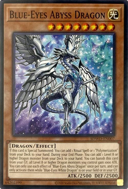 Blue-Eyes Abyss Dragon (Unlimited Misprint) [SDWD-EN007] Common | The Time Vault CA