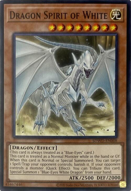 Dragon Spirit of White (Unlimited Misprint) [SDWD-EN008] Common | The Time Vault CA