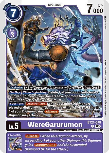 WereGarurumon [BT21-078] [World Convergence] | The Time Vault CA