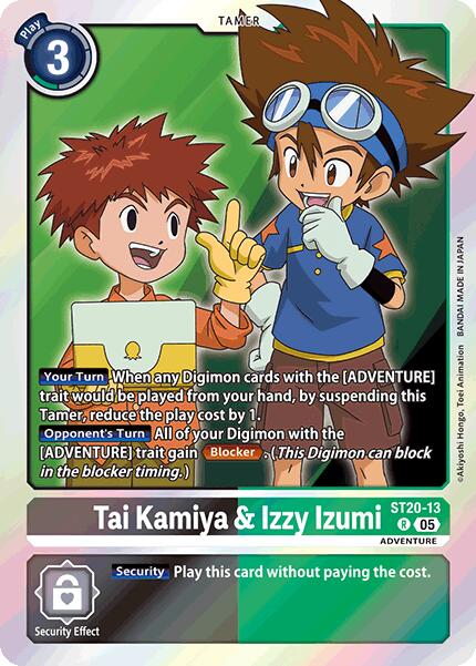 Tai Kamiya & Izzy Izumi [ST20-13] [Starter Deck: Protector of Light] | The Time Vault CA