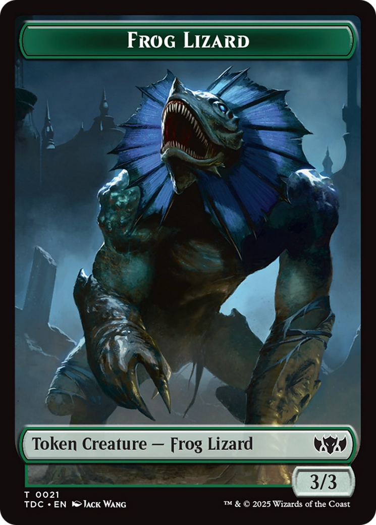 Frog Lizard // Dragon (0014) Double-Sided Token [Tarkir: Dragonstorm Commander Tokens] | The Time Vault CA