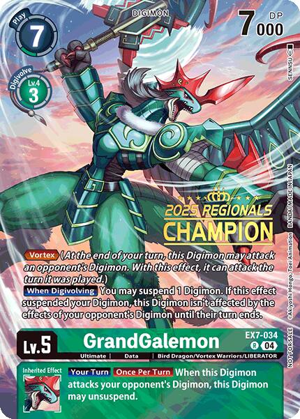 GrandGalemon [EX7-034] (2025 Regionals Champion) [Digimon LIBERATOR Promos] | The Time Vault CA