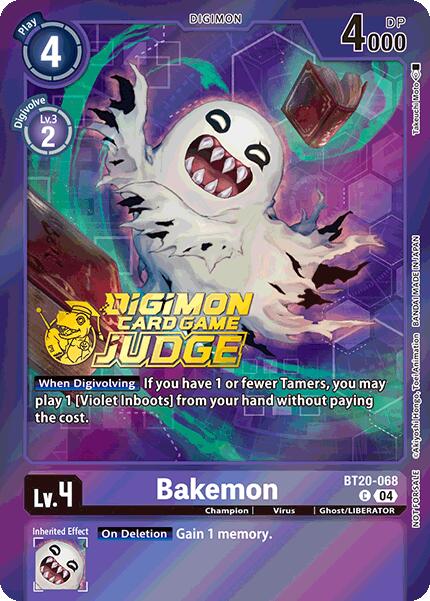 Bakemon [BT20-068] (Judge Pack 2025 Wave 1) [Release Special Booster Ver.2.5 Promos] | The Time Vault CA