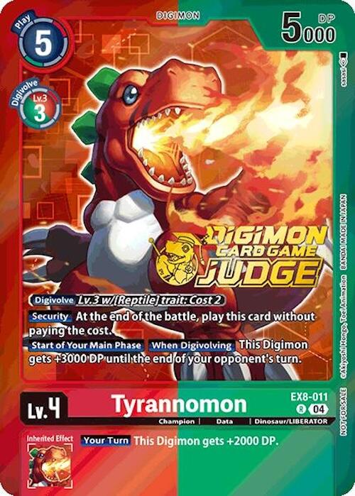 Tyrannomon [EX8-011] (Judge Pack 2025 Wave 1) [Chain of Liberation Promos] | The Time Vault CA