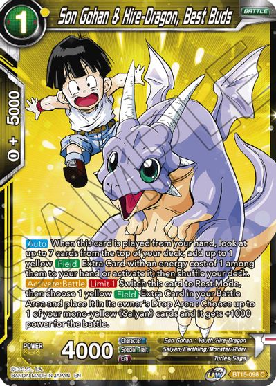 Son Gohan & Hire-Dragon, Best Buds (BT15-098) [Saiyan Showdown] | The Time Vault CA