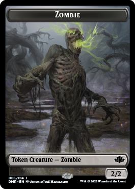 Zombie // Bird Double-Sided Token [Dominaria Remastered Tokens] | The Time Vault CA