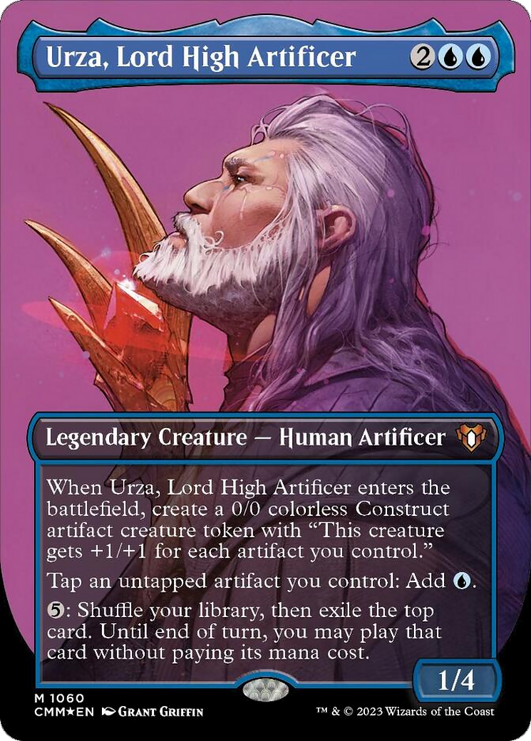 Urza, Lord High Artificer (Borderless Textured Foil Frame Break) [Commander Masters] | The Time Vault CA