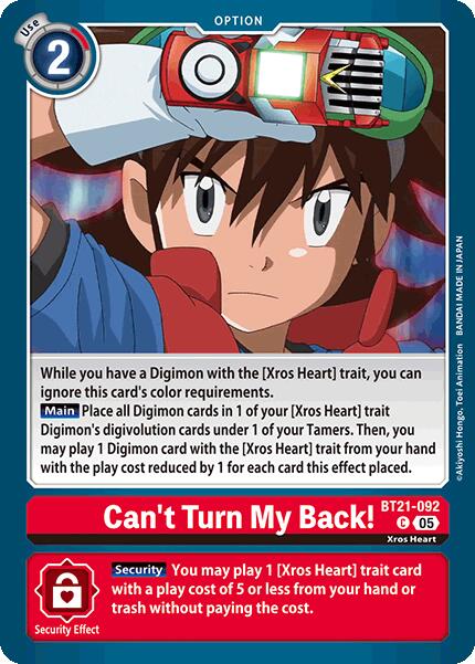 Can't Turn My Back! [BT21-092] [World Convergence] | The Time Vault CA