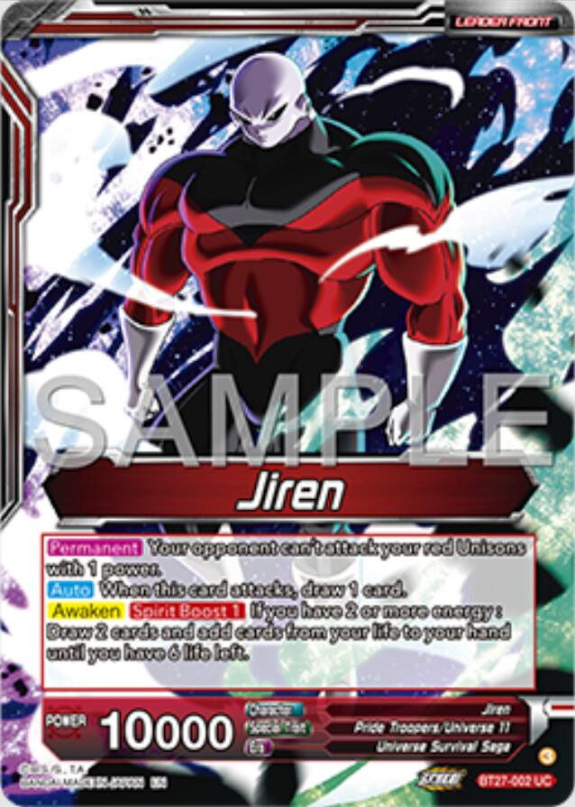 Jiren // Jiren, Warrior Standing Up for Justice (SLR) (BT27-002) [History of Z] | The Time Vault CA