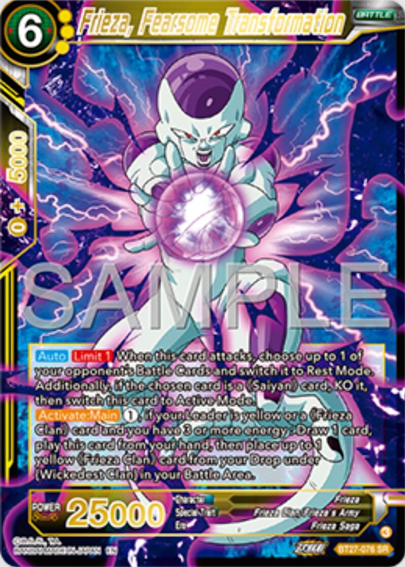 Frieza, Fearsome Transformation (BT27-076) [History of Z] | The Time Vault CA