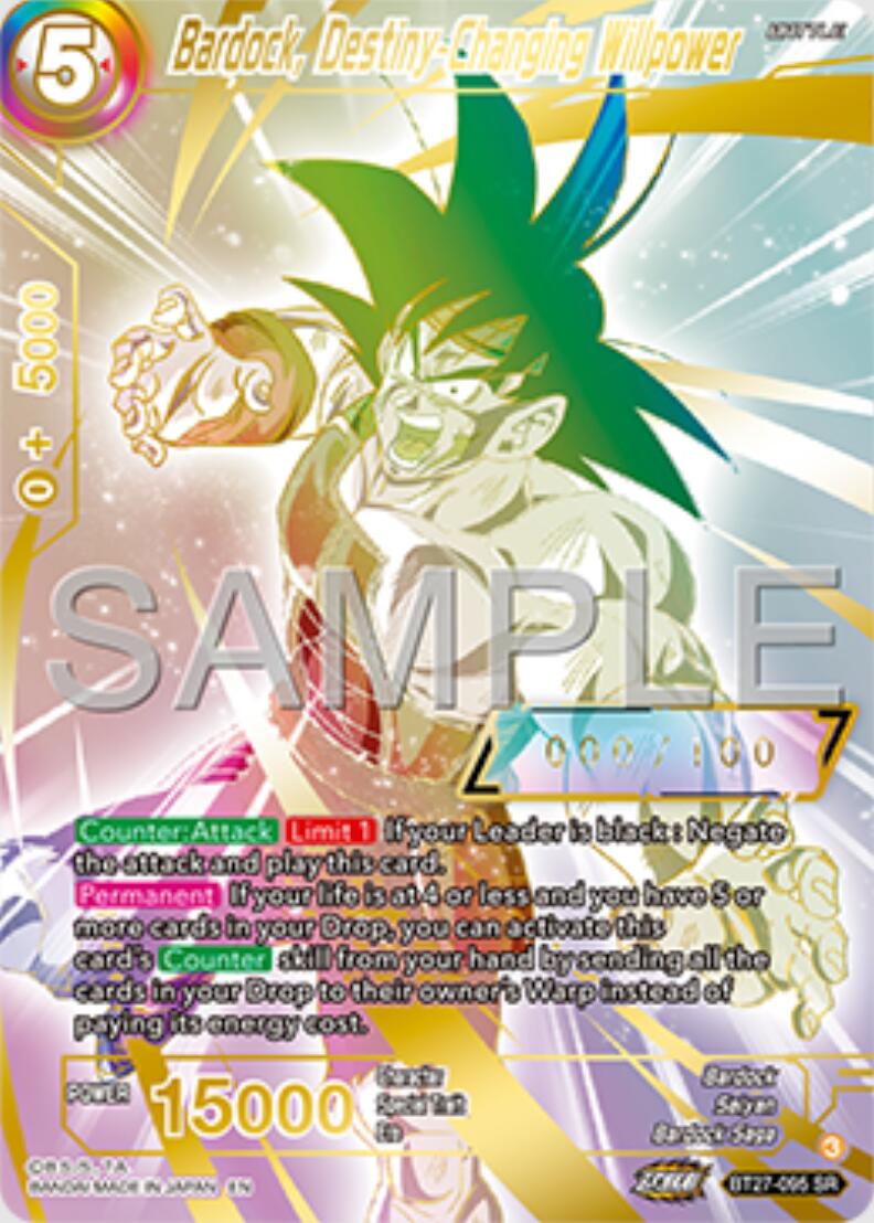 Bardock, Destiny-Changing Willpower (Serial Numbered) (BT27-095) [History of Z] | The Time Vault CA