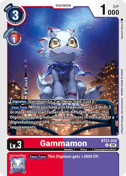 Gammamon [BT21-010] [World Convergence] | The Time Vault CA