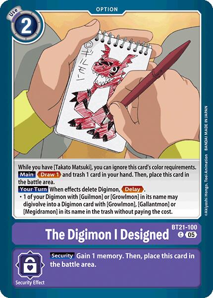 The Digimon I Designed [BT21-100] [World Convergence] | The Time Vault CA