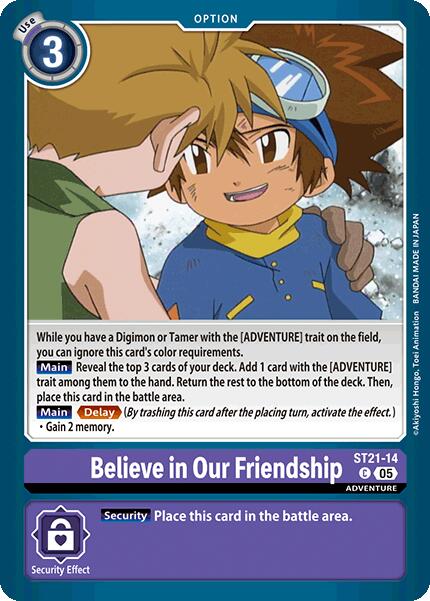 Believe in Our Friendship [ST21-14] [Starter Deck: Hero of Hope] | The Time Vault CA