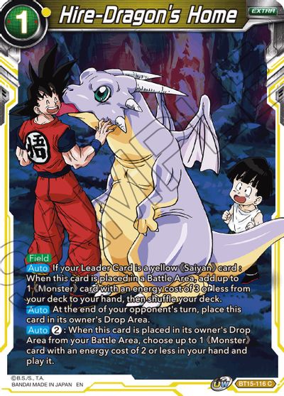 Hire-Dragon's Home (BT15-116) [Saiyan Showdown] | The Time Vault CA