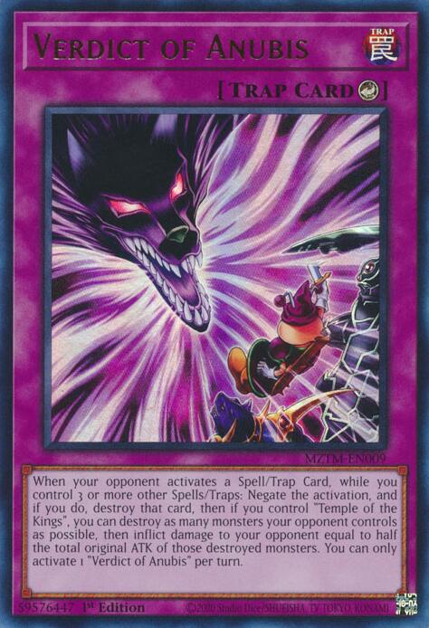 Verdict of Anubis [MZTM-EN009] Ultra Rare | The Time Vault CA