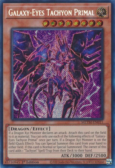 Galaxy-Eyes Tachyon Primal [MZTM-EN011] Secret Rare | The Time Vault CA