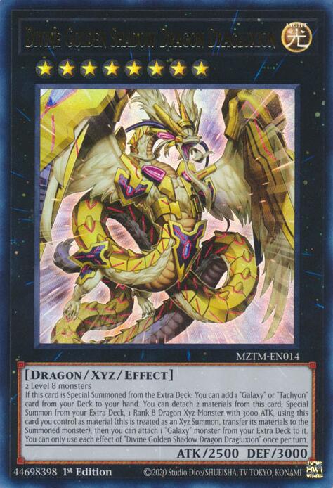 Divine Golden Shadow Dragon Dragluxion [MZTM-EN014] Ultra Rare | The Time Vault CA