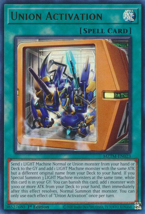 Union Activation [MZTM-EN023] Ultra Rare | The Time Vault CA