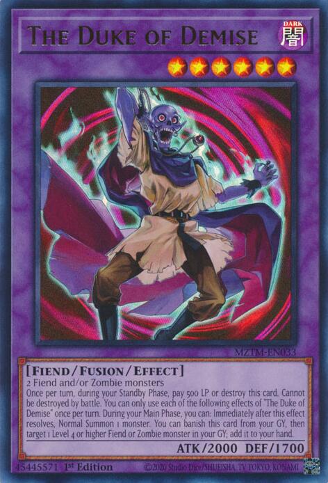 The Duke of Demise [MZTM-EN033] Ultra Rare | The Time Vault CA