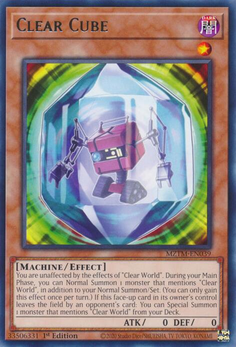 Clear Cube [MZTM-EN039] Rare | The Time Vault CA