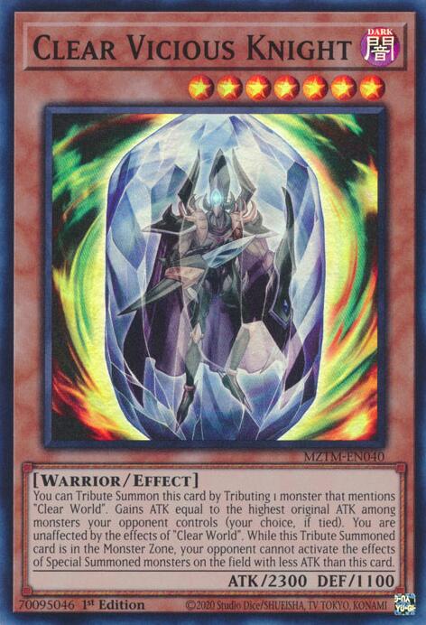 Clear Vicious Knight [MZTM-EN040] Super Rare | The Time Vault CA