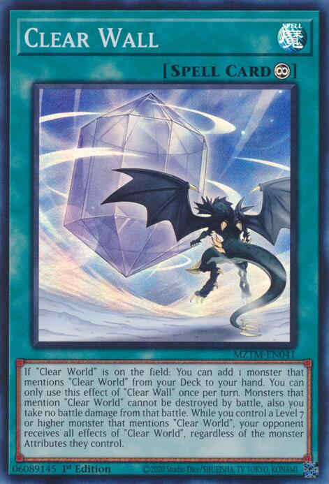 Clear Wall [MZTM-EN041] Super Rare | The Time Vault CA